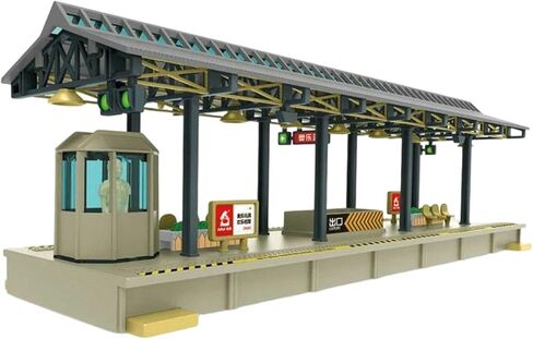 Colaxi HO Scale محطة القطار منصة نموذج العرض المعماري طاولة الرمل ديكور الديكور مشهد مصغر نموذج مشهد السكك الحديدية in Kuwait
