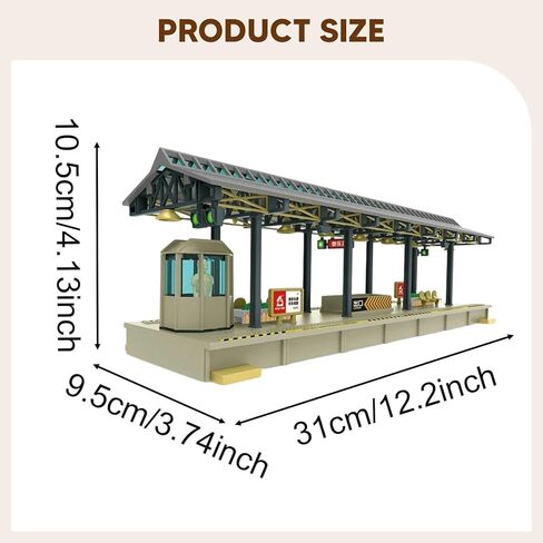 Colaxi HO Scale محطة القطار منصة نموذج العرض المعماري طاولة الرمل ديكور الديكور مشهد مصغر نموذج مشهد السكك الحديدية in Kuwait