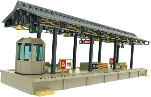 Colaxi HO Scale محطة القطار منصة نموذج العرض المعماري طاولة الرمل ديكور الديكور مشهد مصغر نموذج مشهد السكك الحديدية in Kuwait