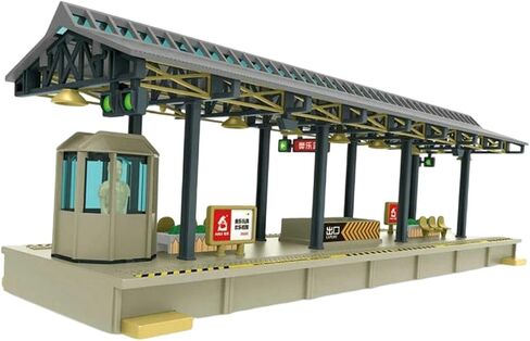 Colaxi HO Scale محطة القطار منصة نموذج العرض المعماري طاولة الرمل ديكور الديكور مشهد مصغر نموذج مشهد السكك الحديدية in Kuwait