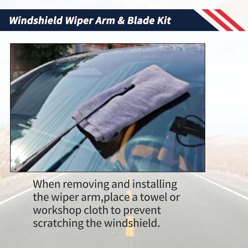 Front Right Windshield Wiper Arm & 16" Blade 288861AA0A 288861AA0B Compatible with Nissan Murano 2009 2010 2011 2012 2013 2014, Passenger Side Replacement Kit in Kuwait