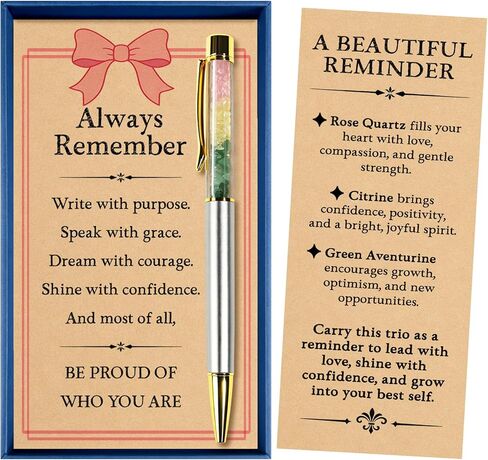 Inspirational Next Chapter Gift for Women with Crystal Pen and Message Card, Graduation Gift for Her, New Job Coworker Leaving Farewell Gift, Encouragement Gift for Friend Sister Daughter in Saudi Arabia