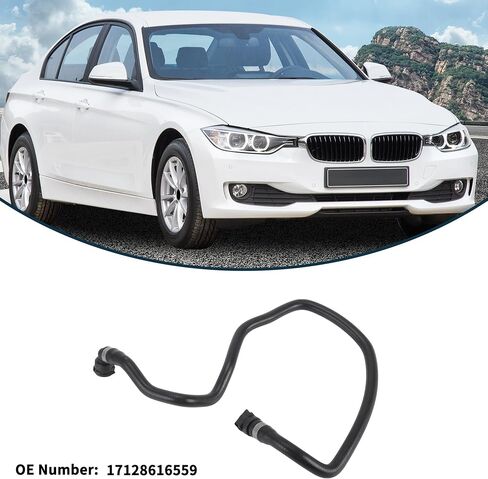 Radiator Hose Heater Hose No.17128616559 for BMW 3 Series 2017 320i 340i L4 2.0L Rubber Coolant Pipe Black 1 Pc in Kuwait