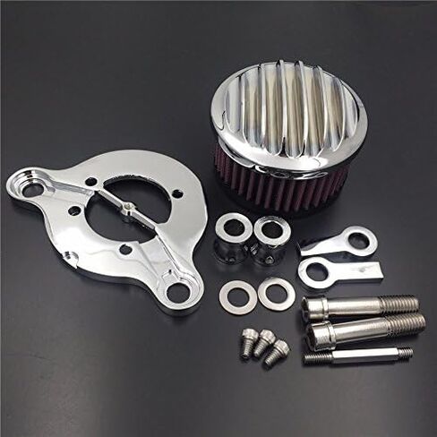 Chrome Air Cleaner Intake Filter System Kit Groove Engraved for Harley Sportster XL883 XL1200 1988-2022 in Saudi Arabia