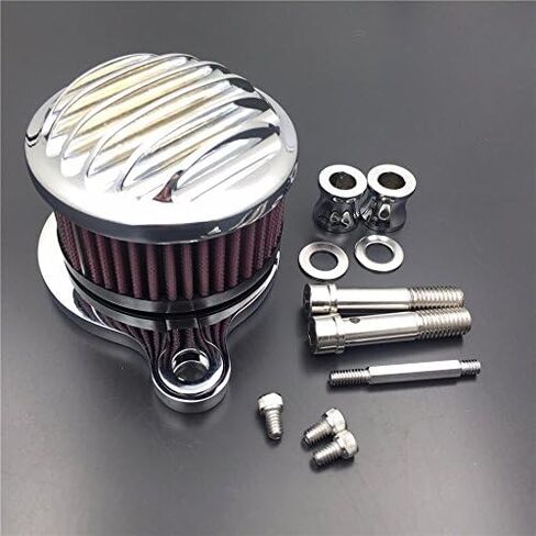 Chrome Air Cleaner Intake Filter System Kit Groove Engraved for Harley Sportster XL883 XL1200 1988-2022 in Saudi Arabia