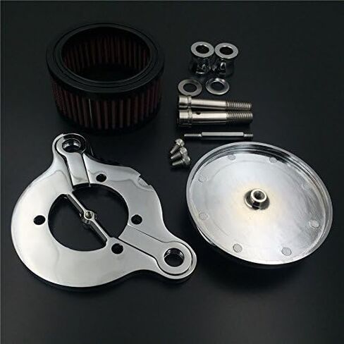 Chrome Air Cleaner Intake Filter System Kit Groove Engraved for Harley Sportster XL883 XL1200 1988-2022 in Saudi Arabia