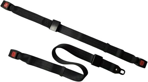 WOTS Wheelchair Securement System for Standard L-Track | Full Kit: Fixed Shoulder Belt, Lap Belt & 4 Auto-Retracting Tie-Downs | Easy Installation, Auto-Tightening, Lightweight | WC18/WC19 Compliant in Saudi Arabia