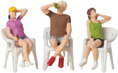 Drinking with Friends 6pcs, 1:64 Scale, Reunion,Miniature People, Miniature Models, Suitable for DIY Landscapes, Creative Scenes, Matching and Macro Photography in Saudi Arabia