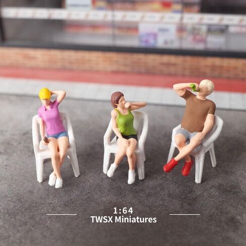 Drinking with Friends 6pcs, 1:64 Scale, Reunion,Miniature People, Miniature Models, Suitable for DIY Landscapes, Creative Scenes, Matching and Macro Photography in Saudi Arabia