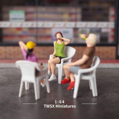 Drinking with Friends 6pcs, 1:64 Scale, Reunion,Miniature People, Miniature Models, Suitable for DIY Landscapes, Creative Scenes, Matching and Macro Photography in Saudi Arabia