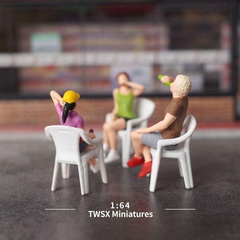 Drinking with Friends 6pcs, 1:64 Scale, Reunion,Miniature People, Miniature Models, Suitable for DIY Landscapes, Creative Scenes, Matching and Macro Photography in Saudi Arabia
