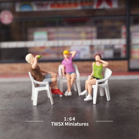 Drinking with Friends 6pcs, 1:64 Scale, Reunion,Miniature People, Miniature Models, Suitable for DIY Landscapes, Creative Scenes, Matching and Macro Photography in Saudi Arabia