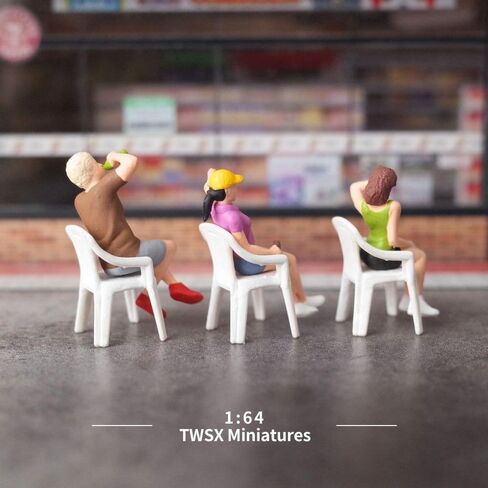 Drinking with Friends 6pcs, 1:64 Scale, Reunion,Miniature People, Miniature Models, Suitable for DIY Landscapes, Creative Scenes, Matching and Macro Photography in Saudi Arabia