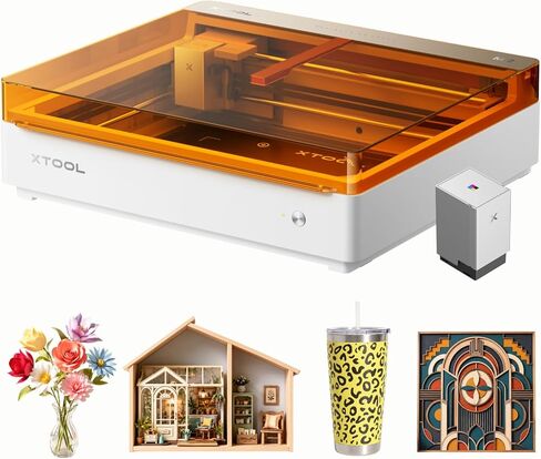 xTool M2 10W Laser Engraver, Built-in Dual Cameras, Class 1 Enclosed Safe Laser Engraving Machine for Home DIY Craft on Wood, Leather, Felt, Fabric, Paper in Kuwait