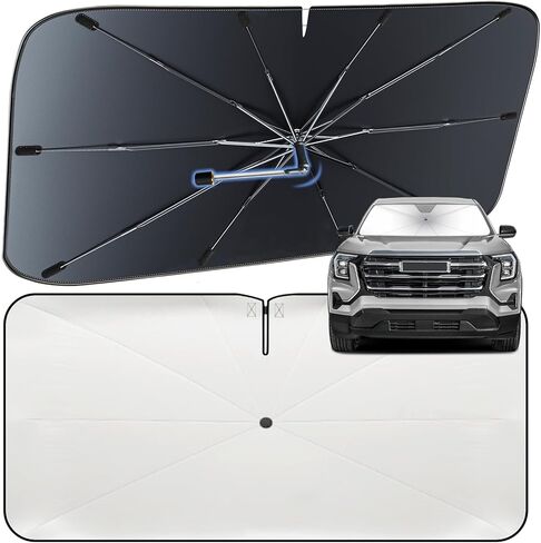 Windshield Sun Shade Umbrella for Honda CRV 2017-2022 – Nano-Coated Heat-Reflective Front Window Shade, Umbrella Sunshade Cover Blocks Heat, Protects Interior, Vehicle-Specific Precision Fit in Saudi Arabia