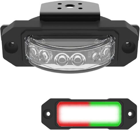SpeedTech Lights STL ZX-180 TIR LED سطحي تحت ضوء تحذير المرآة - 6 مصابيح LED، ضوء ستروب للطوارئ 18 وات للسحب والحرائق والشرطة وEMS والبناء ومركبات المرافق (العنبر/الشفاف) in Kuwait
