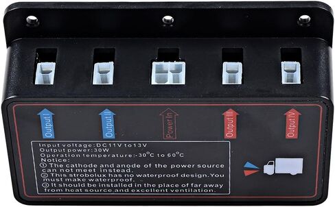 2-LED Emergency Warning Grille Flash Strobe Lights Bar with Clips + Control Box Kit (Amber White, 8 pcs) in Saudi Arabia