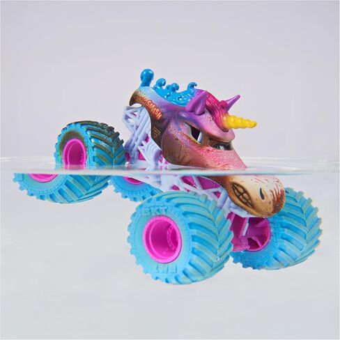 Monster Jam Mud Blasters, Sparkle Smash Color Change Monster Jam Truck, 1:64 Die Cast Vehicle, Kids Toys for Boys and Girls 3+ in Kuwait