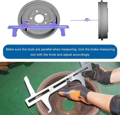 Car Brake Resetting Gauge, 6.5"-14.25" Professional Measuring Tool for Adjusting Brake Shoes and Installing Drum, Fast and Accurate Measurement for Hand Brakes Disc Rotors Parking in Saudi Arabia