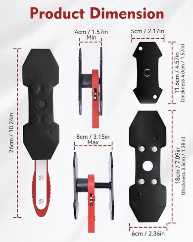 Brake Tools, Brake Caliper Compression Tool, Brake Caliper Tool, Caliper Piston Compressor Tool with 4 Heavy-Duty Caliper Hooks, Car Disc Brake Repair (Large Size red) in Kuwait