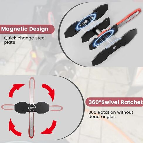 Brake Tools, Brake Caliper Compression Tool, Brake Caliper Tool, Caliper Piston Compressor Tool with 4 Heavy-Duty Caliper Hooks, Car Disc Brake Repair (Large Size red) in Kuwait