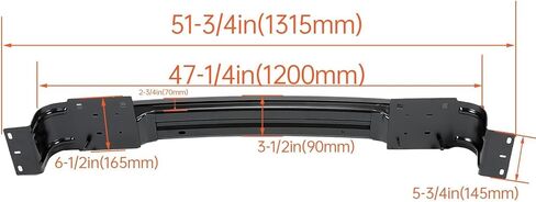 Kojem Bumper Face Bar Reinforcement Compatible with 2013-2024 Ram 1500 Ram 1500 Classic Impact Bar Cross Member Replacement for 68196999AB CH1006232 Steel Front Black in Kuwait