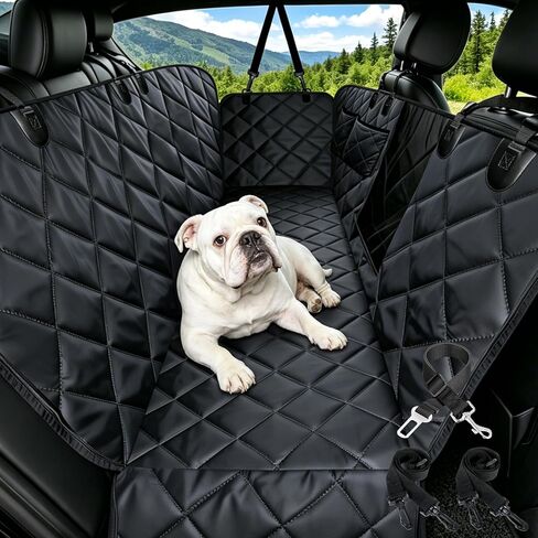 Dog Seat Cover, Waterproof Dog Car Seat Cover for Back Seat with Mesh Window Durable Scratchproof Nonslip Dog Car Hammock with Universal Size Fits for Cars, Trucks & SUVs in Saudi Arabia