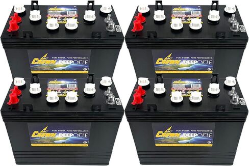 Crown CR-GC150 12V 150Ah Deep-Cycle Batteries for Golf Carts, RVs, Marine & Solar – Premium Long-Life GC12 Replacement (Set of 4) in Saudi Arabia