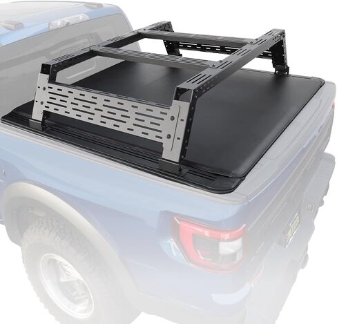 Syneticusa F150 Bed Cover 5.5 Ft Soft Roll Up Tonneau Waterproof Compatible Ford 2007-2026 | Heavy Duty Canvas Truck Bed Cover | Easy Install Clamp Mount Leakproof | T Slot Rack Crossbar Ready in Saudi Arabia