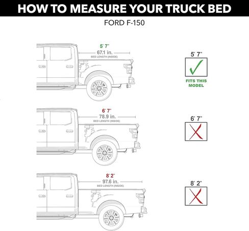 Tonno Pro Lo Roll, Soft Roll-up Truck Bed Tonneau Cover | LR-3045 | Fits 2015 - 2020 Ford F-150 5' 7" Bed (67") in Saudi Arabia