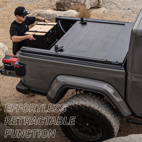 غطاء سرير الشاحنة القابل للسحب Syneticusa MR لسيارة Toyota Tundra 2007-2021 | سرير 6'6 بوصة (78.7 بوصة) | غطاء تونيو صلب قابل للسحب من الألومنيوم | يمكن تركيبه بواسطة شخص واحد، وسهل التركيب | مقاوم للماء، منخفض المظهر in Kuwait