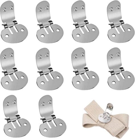 10Pcs Shoe Clip for Crafts Stainless Steel Flat Clips for Shoes Small Decorative Accessories for Women Dress Shoes Embellishments for Bows Flower Charms Jewelry Shoelace Ons and DIY Projects in Saudi Arabia