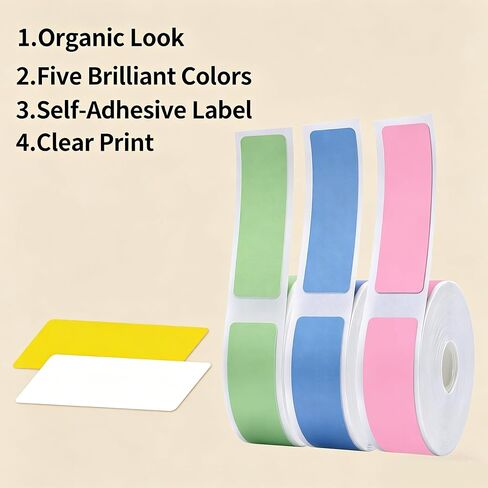 Thermal Labels Maker Tapes for D11/D110/D101 Printer,0.47" X 1.57" (12 X 40mm),160 Labels/Roll,5 Rolls(800 Pieces),Multi-Purpose Adhesive Labels for Home Office Small Business Address School in Saudi Arabia