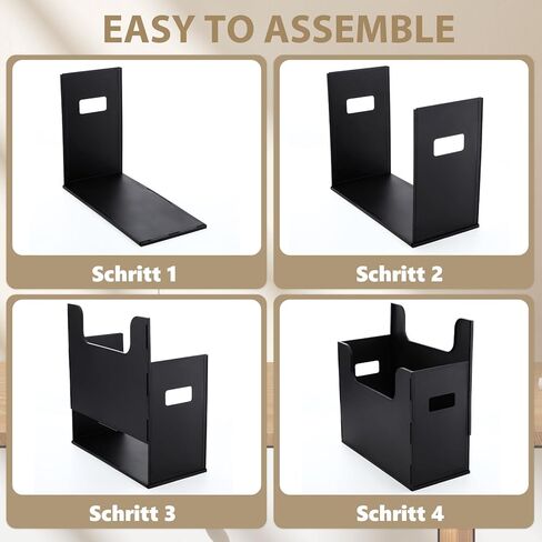 2 Pcs Portable Desktop File, Side Handles, Filing Organizer, Hanging File Folders, Letter Size for Schools Office Home (Black) in Kuwait