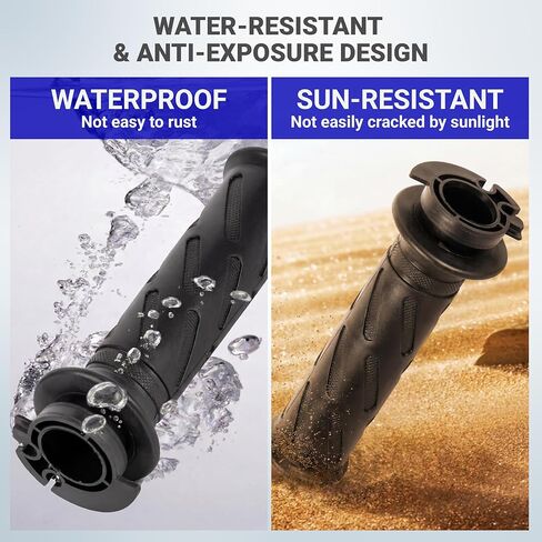 مقابض يد للدراجات النارية BlueStars متينة 57110-29G02-291 و57211-22D02-291 - متوافقة مع سوزوكي GSX-R600 GSX-R750 GSX-R1000 AN400 SV650 DL650 TU250X - مطاط متين ومريح مانع للانزلاق in Kuwait