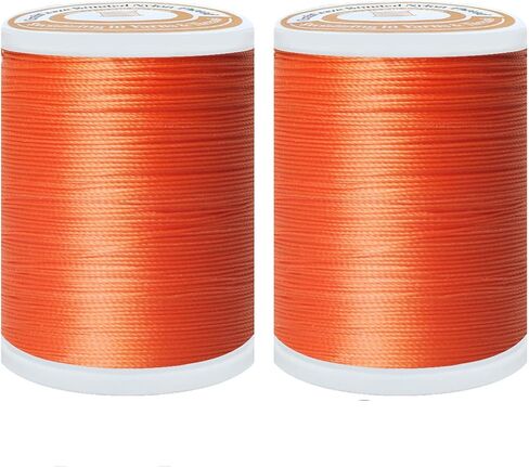 Bonded Nylon Thread Heavy Duty Sewing Thread Size #40 Tex75 Threads for Sewing Leather, Canvas, Shoes, Outdoor Upholstery Threads 2-Pack (300Yards Each)(Black+Chocolate Brown) in Saudi Arabia