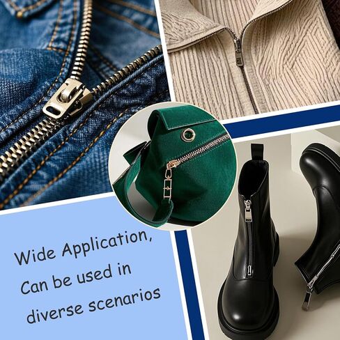144Pcs Zipper Fix Replacement Kit, 4 Standard Sizes (#3#5#8#10) with Zipper Sliders, Insertion Pins, 3‑Color Stops and Organizer Box for Clothing, Bags and Outdoor Gear in Saudi Arabia