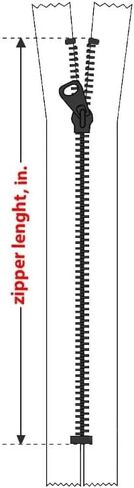 Black 8" Heavy Duty Nylon Coil Zipper – Non-Separating Plastic Zipper for Sewing, Crafts, Bags, Dresses & DIY Projects – 3mm Tooth Size in Kuwait