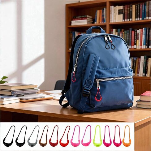 20pcs Colorful Zipper Pulls Replacement, Nylon Cord Zipper Tab for Jackets, Handbags, Luggage, Boots, Multiple Colors Available (Black) in Saudi Arabia