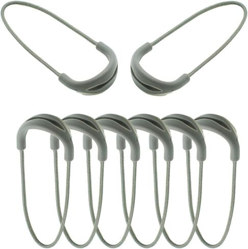 20pcs Colorful Zipper Pulls Replacement, Nylon Cord Zipper Tab for Jackets, Handbags, Luggage, Boots, Multiple Colors Available (Black) in Saudi Arabia