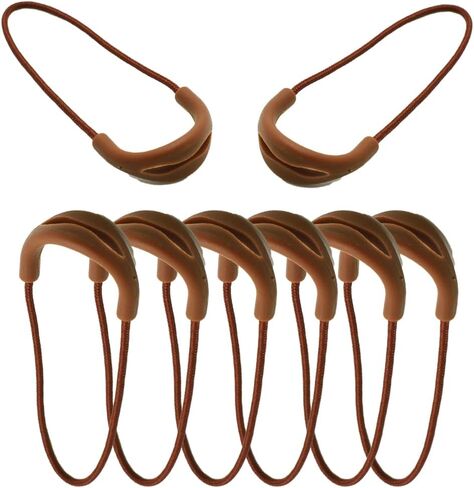 20pcs Colorful Zipper Pulls Replacement, Nylon Cord Zipper Tab for Jackets, Handbags, Luggage, Boots, Multiple Colors Available (Black) in Saudi Arabia