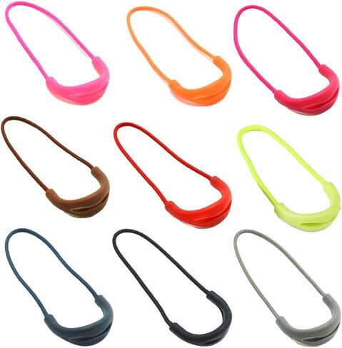 20pcs Colorful Zipper Pulls Replacement, Nylon Cord Zipper Tab for Jackets, Handbags, Luggage, Boots, Multiple Colors Available (Black) in Saudi Arabia