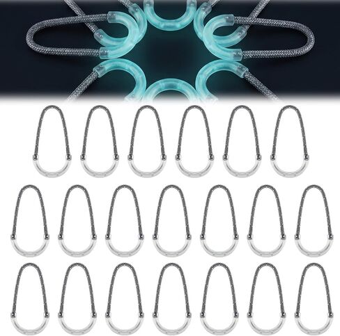 Glow in The Dark Zipper Pulls 20Pcs, Replacement Zipper Pulls, Self-Illuminated Zippers Extenders for Luggage, Backpacks, Jackets & Gear in Kuwait