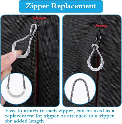 Glow in The Dark Zipper Pulls 20Pcs, Replacement Zipper Pulls, Self-Illuminated Zippers Extenders for Luggage, Backpacks, Jackets & Gear in Kuwait