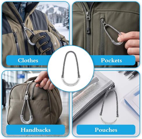 Glow in The Dark Zipper Pulls 20Pcs, Replacement Zipper Pulls, Self-Illuminated Zippers Extenders for Luggage, Backpacks, Jackets & Gear in Kuwait