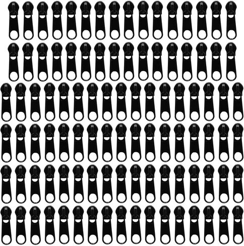 Zorfeter 50 PCS #5 Replacement Zipper Sliders, White Zipper Pulls Nylon Coil Zippers Metal Sliders, Repair Kits for Luggage Jacket Purses Bags in Kuwait