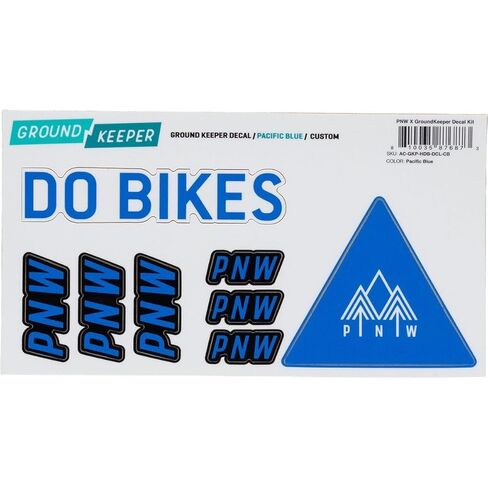 PNW Components X Ground Keeper Custom Handlebar Decal Sheet, Pacific Blue in Kuwait