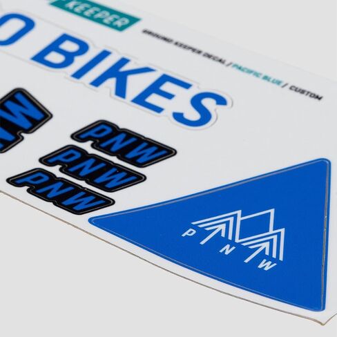 PNW Components X Ground Keeper Custom Handlebar Decal Sheet, Pacific Blue in Kuwait
