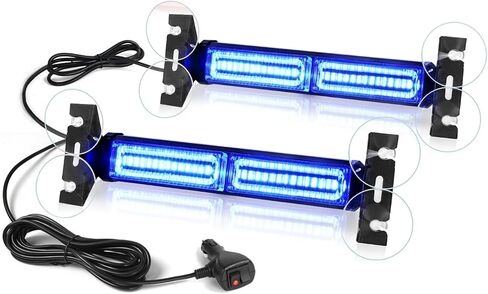 DIBMS 40 LED Stroboscopic Indicator Light Bar, Front Rear Windshield Visor Lights, Dash Safety Warning for Construction Tow Plow Trucks Car Accessories Emergency Rooftop Strobe LightBar (Amber/White) in Saudi Arabia