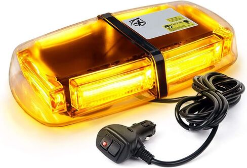 Xprite العنبر COB LED أضواء منارة على السطح 12 "شريط ضوء ستروب صغير مع حامل مغناطيسي وامض تحذير ضوء تحذير لمركبات الطوارئ والشاحنات محراث الثلج البريدي in Kuwait